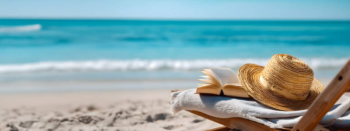 Buch am Strand