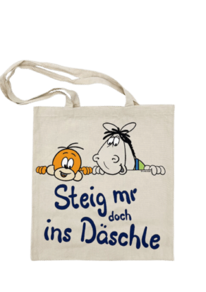 Baumwolltasche "Steig mr doch ins Däschle"