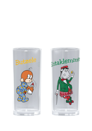 Trinkglas 2er-Set "Butzele & Entaklemmer"