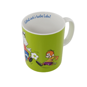 HZ-Shop - Tasse- Äffle & Pferdle "Fußball ischs halbe Leba!"