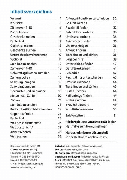 Vorschule Schulreife fördern 2